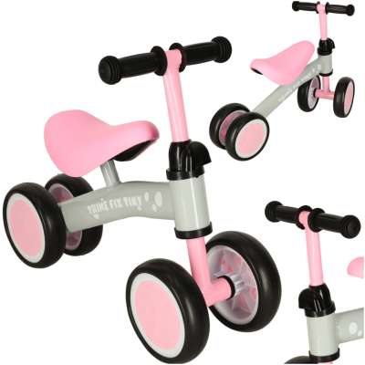 Balansinis dviratukas Trike Fix Balance, baltas–rožinis