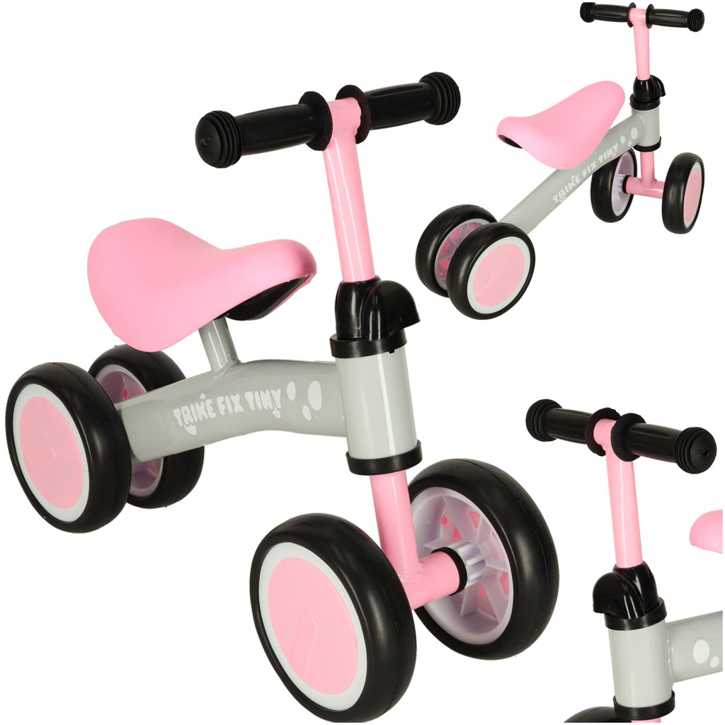 Keturratis balansinis dviratukas Trike Fix Tiny Balance Bike, rožinis
