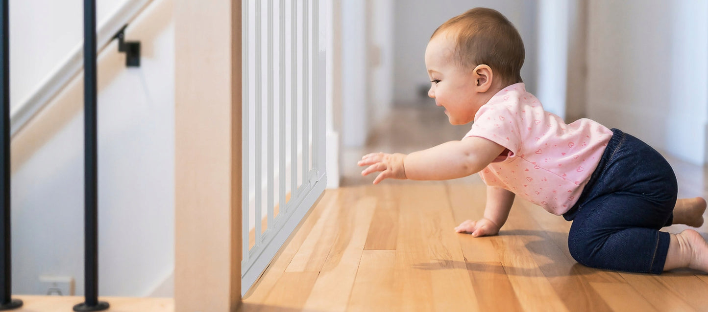 Apsauginis vartų barjeras vaikams, svoris su pakuote 6 kg – vaizdas 9