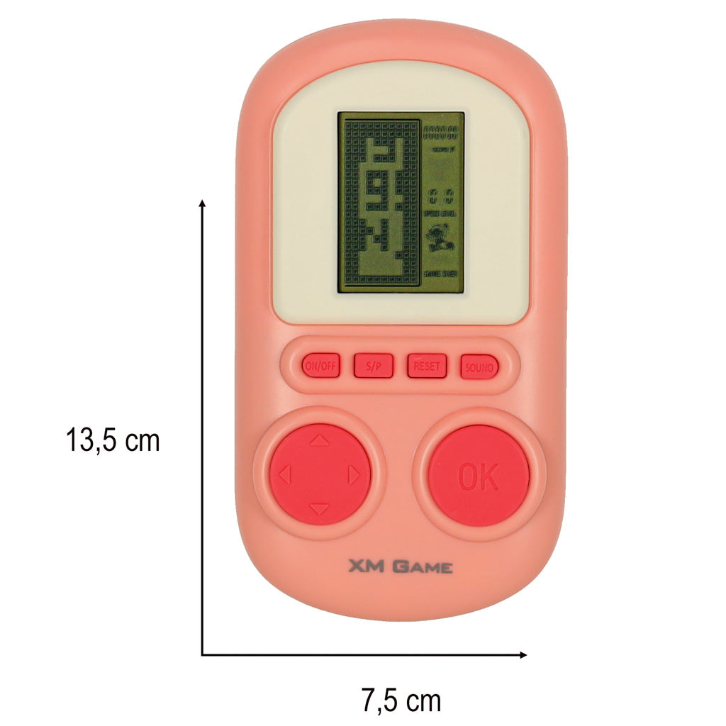 Rožinė mini nešiojama elektroninė vikrumo žaidimų konsolė