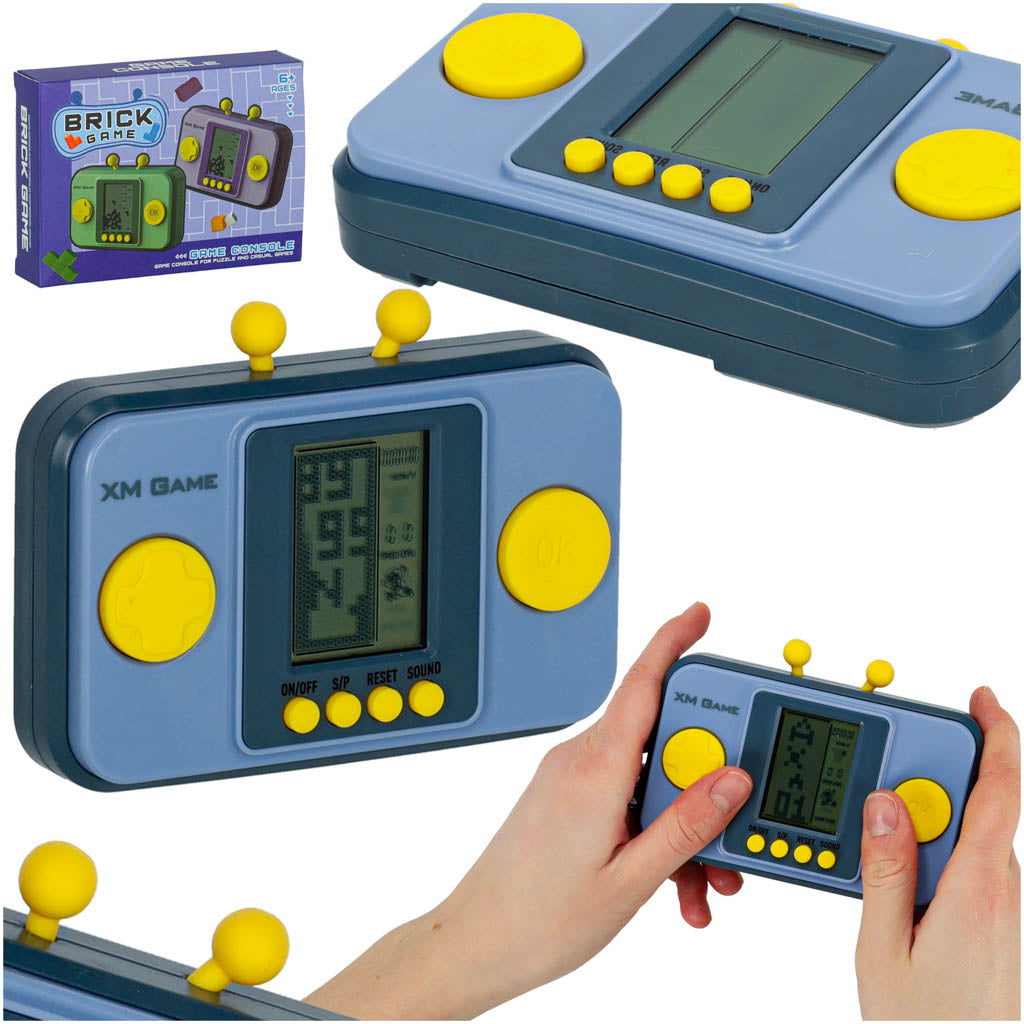 Elektroninė retro arkadinė konsolė, nešiojama, kišeninė, pilka