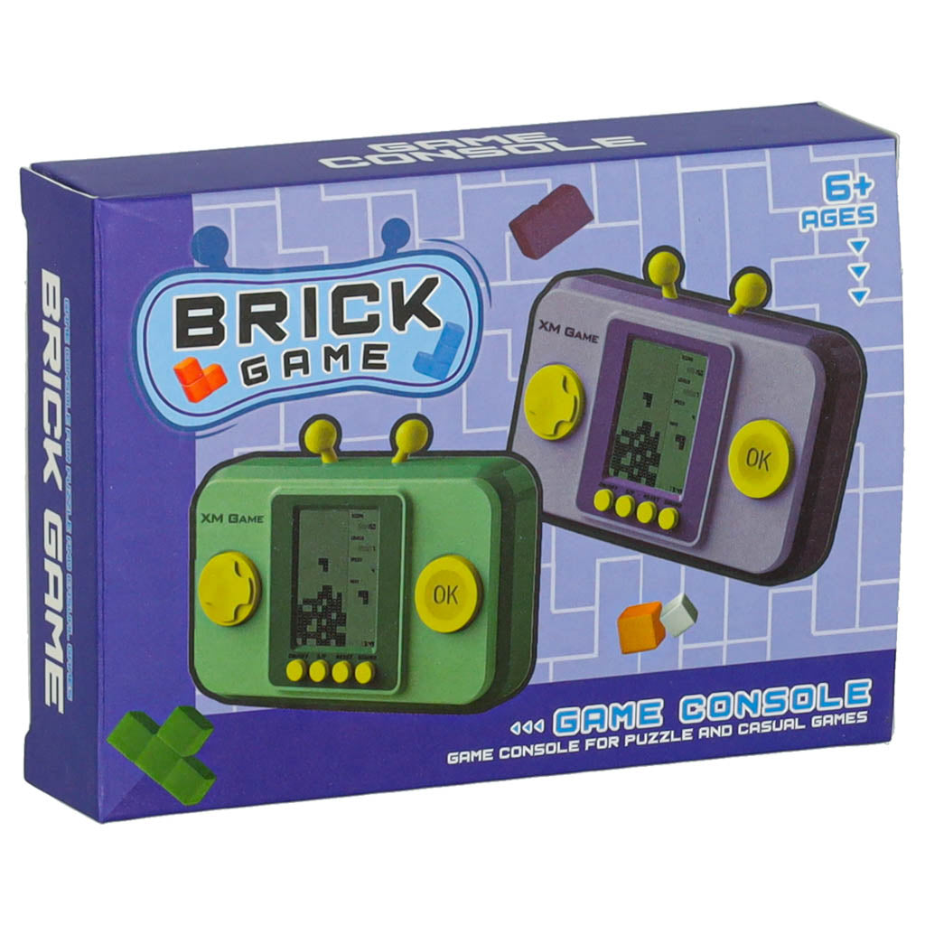 Nešiojama elektroninė arkadinių žaidimų konsolė, retro stiliaus, žalios spalvos