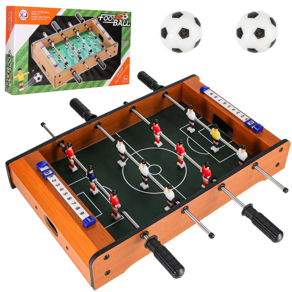 Mini stalo futbolas vaikams, rankinis, 2 žaidėjams, 12 figūrėlių