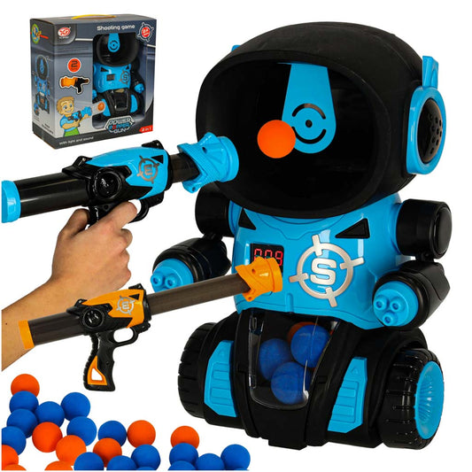 Vikrumo žaidimas: robotas taikinys, 2 pistoletai ir kamuoliukai