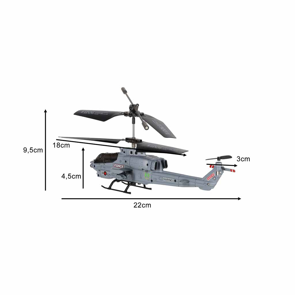 Radijo bangomis valdomas malūnsparnis Syma S108H, giroskopas, LED, 2,4 GHz