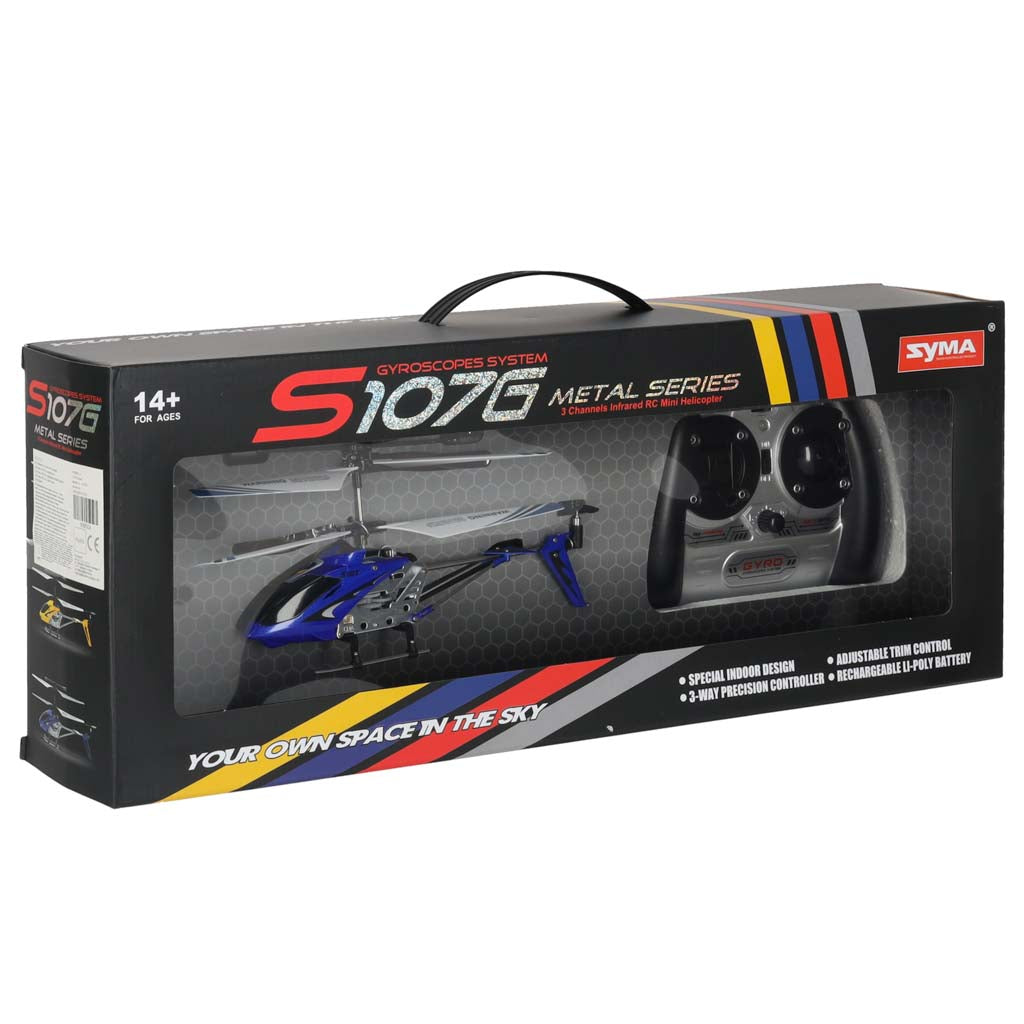 Radijo bangomis valdomas sraigtasparnis Syma S107G, mėlynas