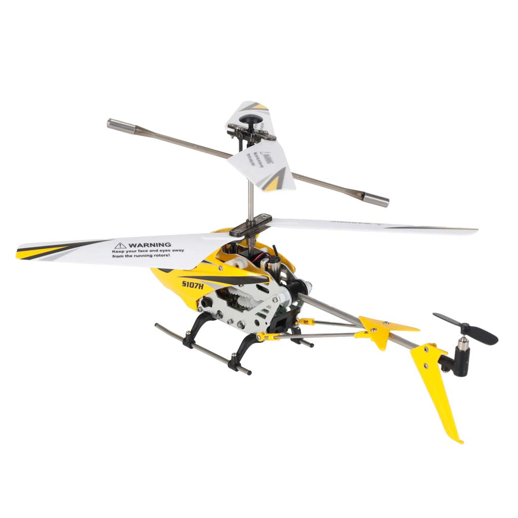 SYMA S107H 2.4GHz RTF nuotoliniu būdu valdomas RC sraigtasparnis, geltonas