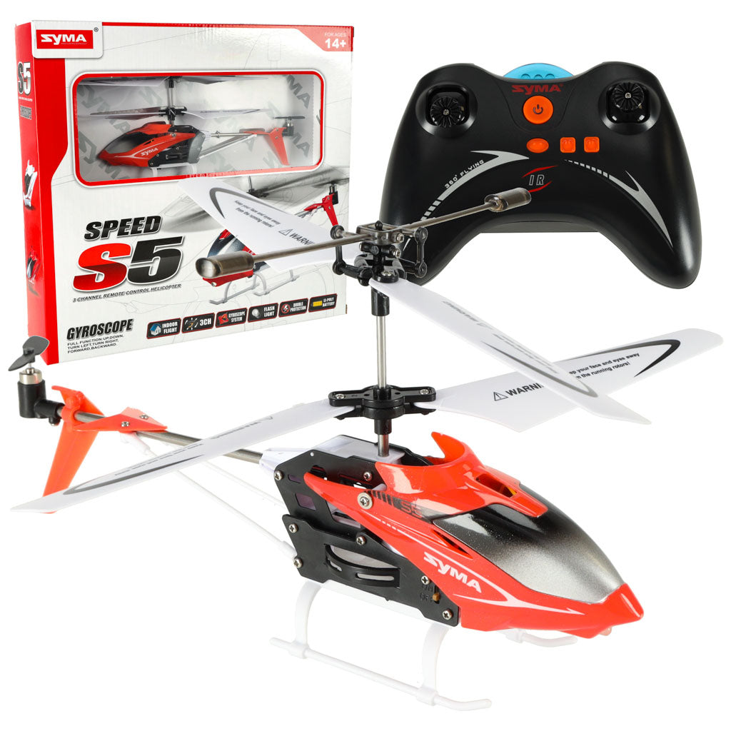 RC sraigtasparnis SYMA S5 3CH, raudonas