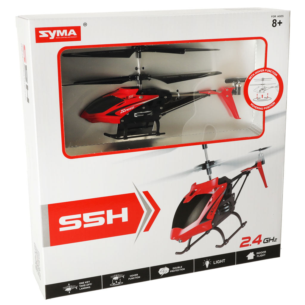 Nuotoliniu būdu valdomas sraigtasparnis SYMA S5H 2.4GHz RTF, raudonas