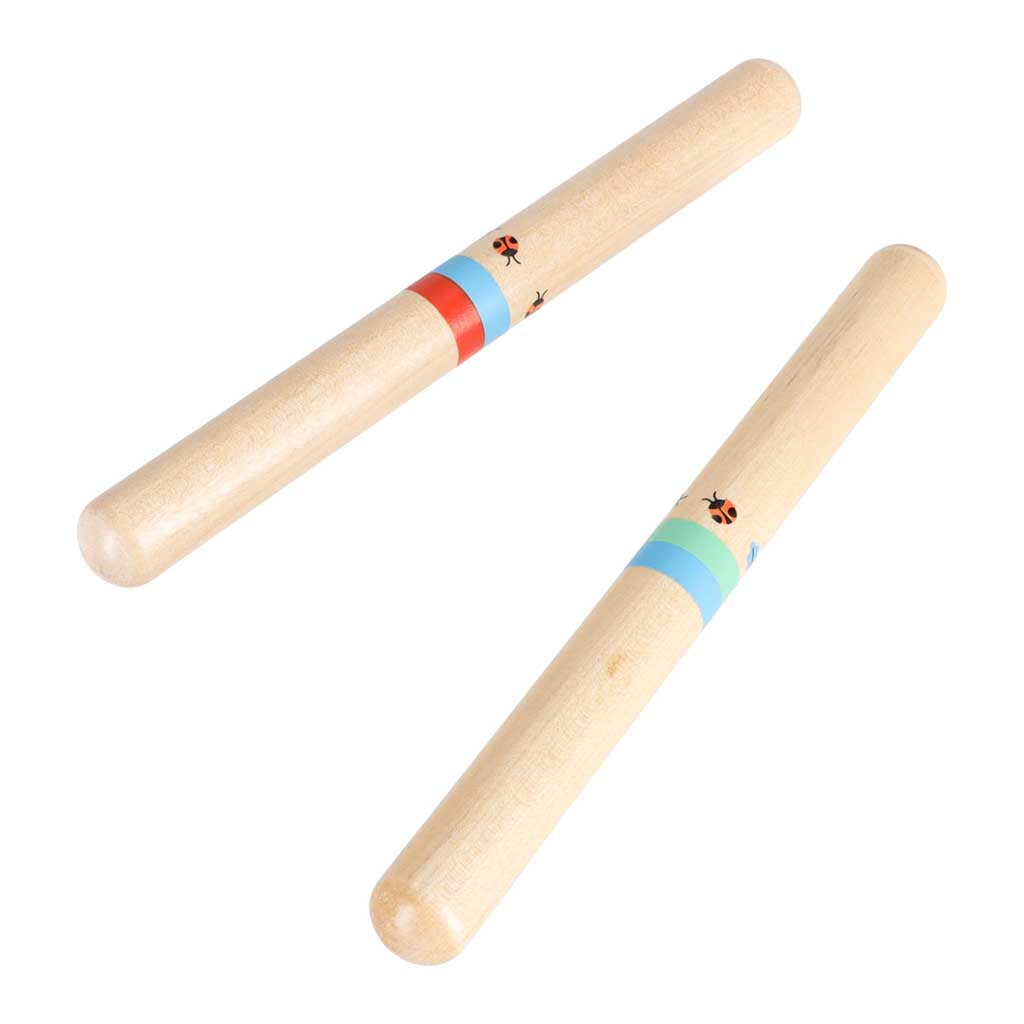 Mediniai muzikos instrumentai vaikams: trikampis, lazdelės, armonikėlė, guiro