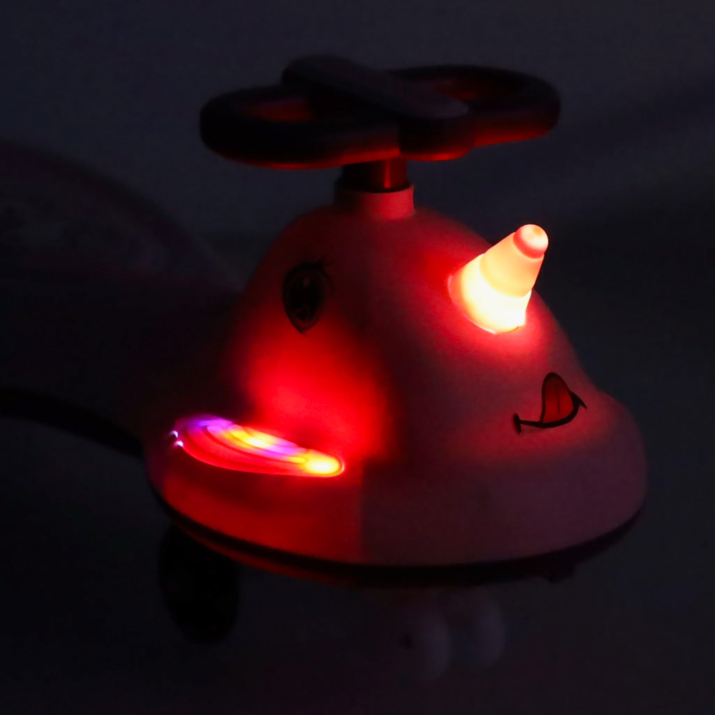 Gravitacinis paspirtukas LED Swing FIX S1 su rankena, rožinis, iki 65 kg