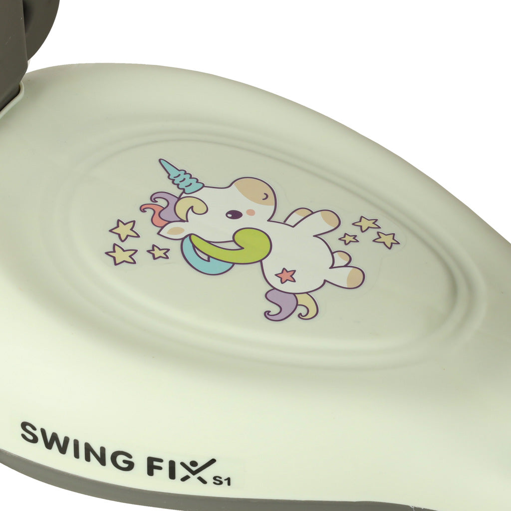 Gravitacinis paspiriamasis paspirtukas Swing FIX S1 su LED ratukais ir rankena, pilkas, maks. 65 kg