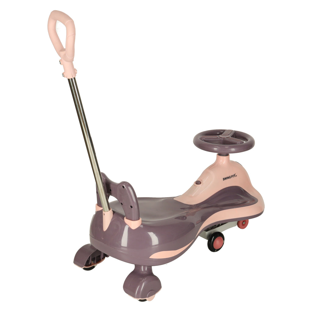 Gravitacinė paspiriama mašinėlė LED Swing FIX S2, motorolerio tipo, su stūmimo rankena, violetinė, maks. 100 kg