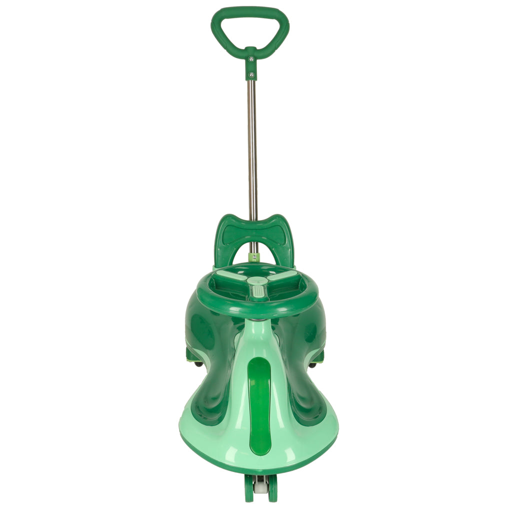 Gravitacinis paspirtukas LED Swing FIX S2 su stūmimo rankena, žalias, maks. 100 kg