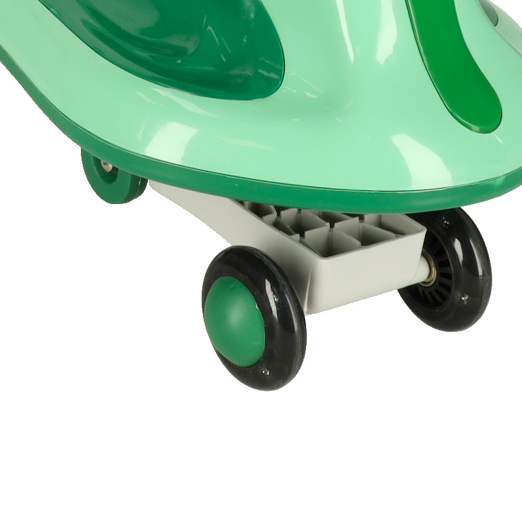 Gravitacinis paspirtukas LED Swing FIX S2 su stūmimo rankena, žalias, maks. 100 kg