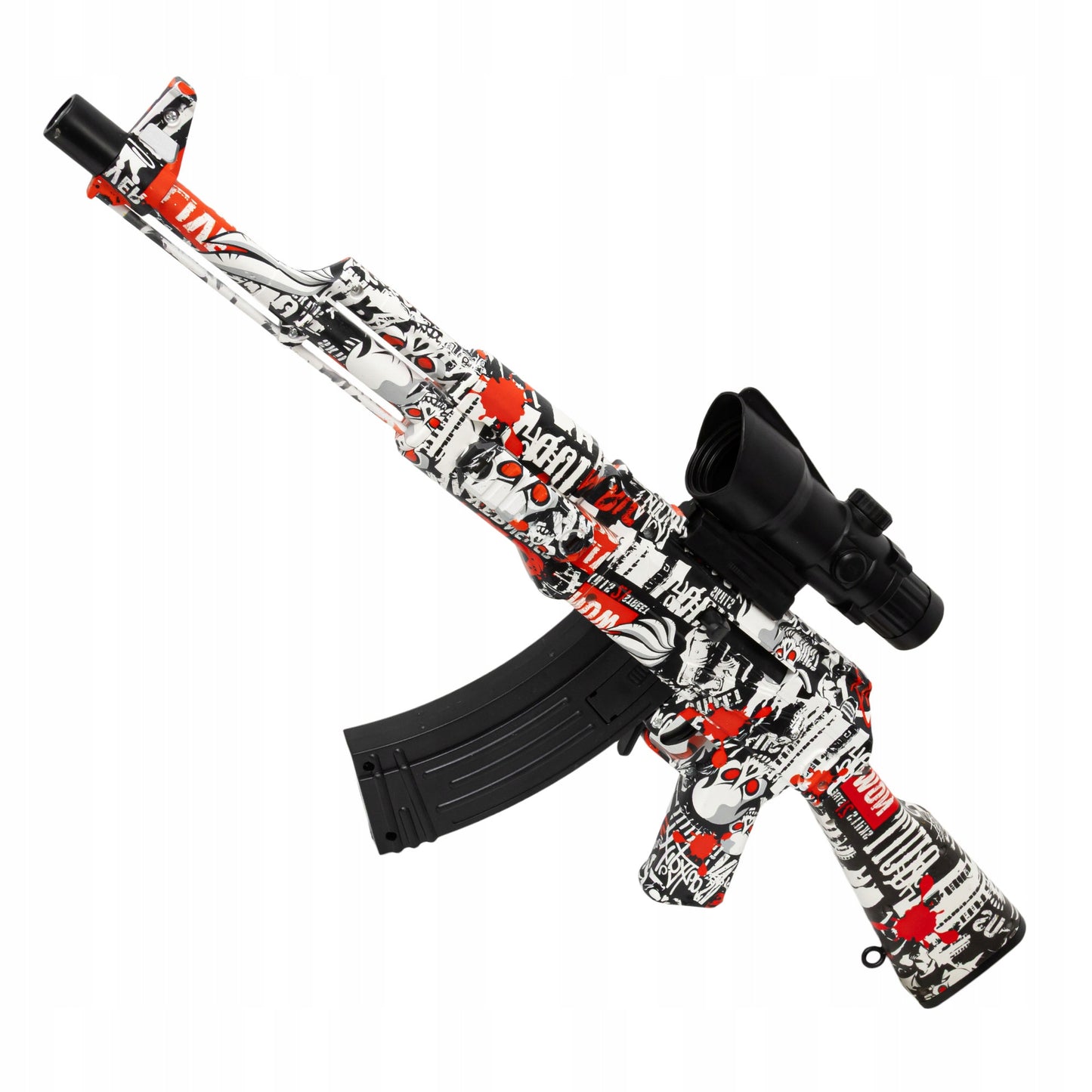 Automatinis šautuvas su gelinėmis kulkomis, dviem šaudymo režimais ir pilnu priedų komplektu - pagrindinis vaizdas