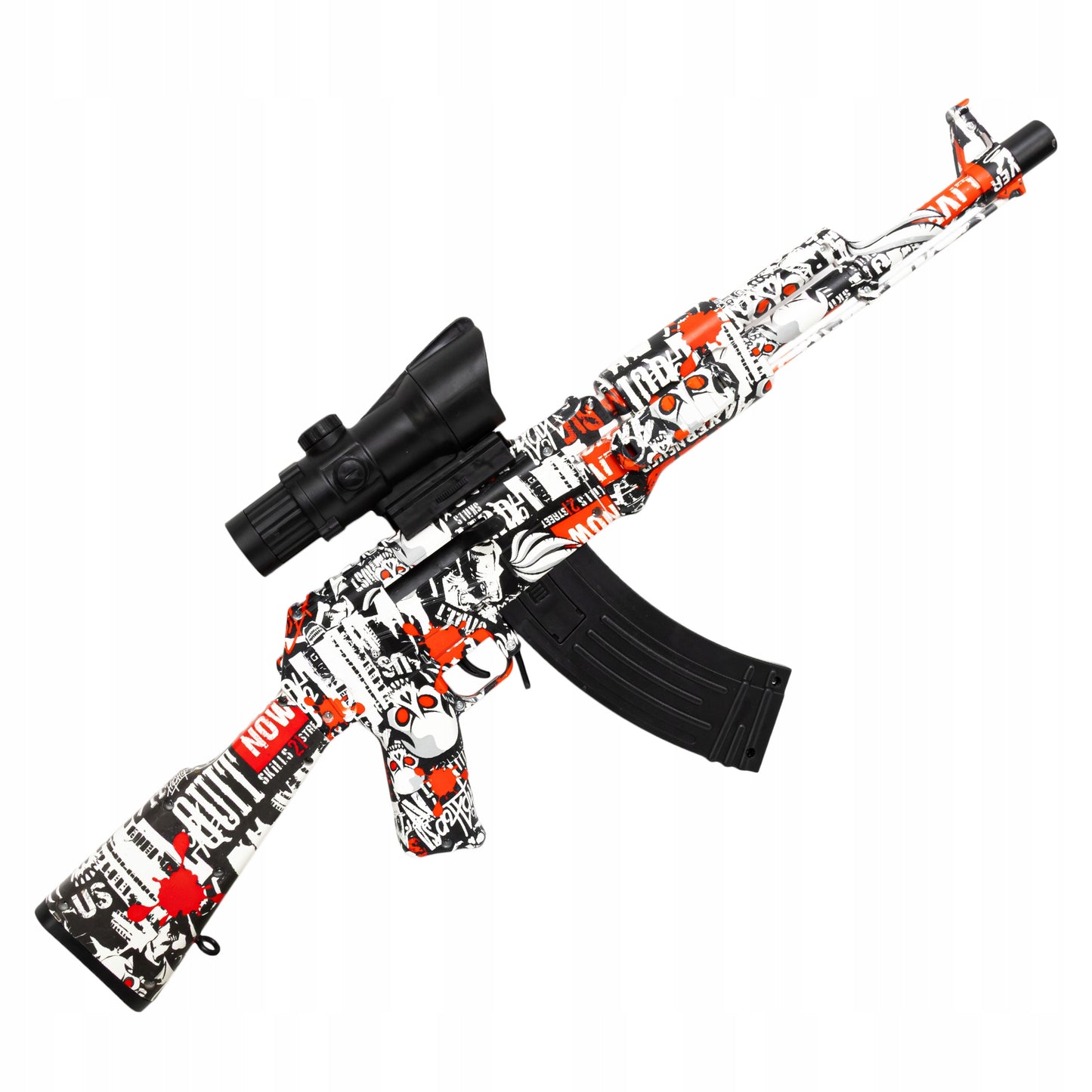 Automatinis šautuvas su gelinėmis kulkomis, dviem šaudymo režimais ir pilnu priedų komplektu - vaizdas 10