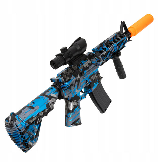 Automatinis šautuvas su gelinėmis kulkomis, LED šviesa ir apsauginiais akiniais - pagrindinis vaizdas