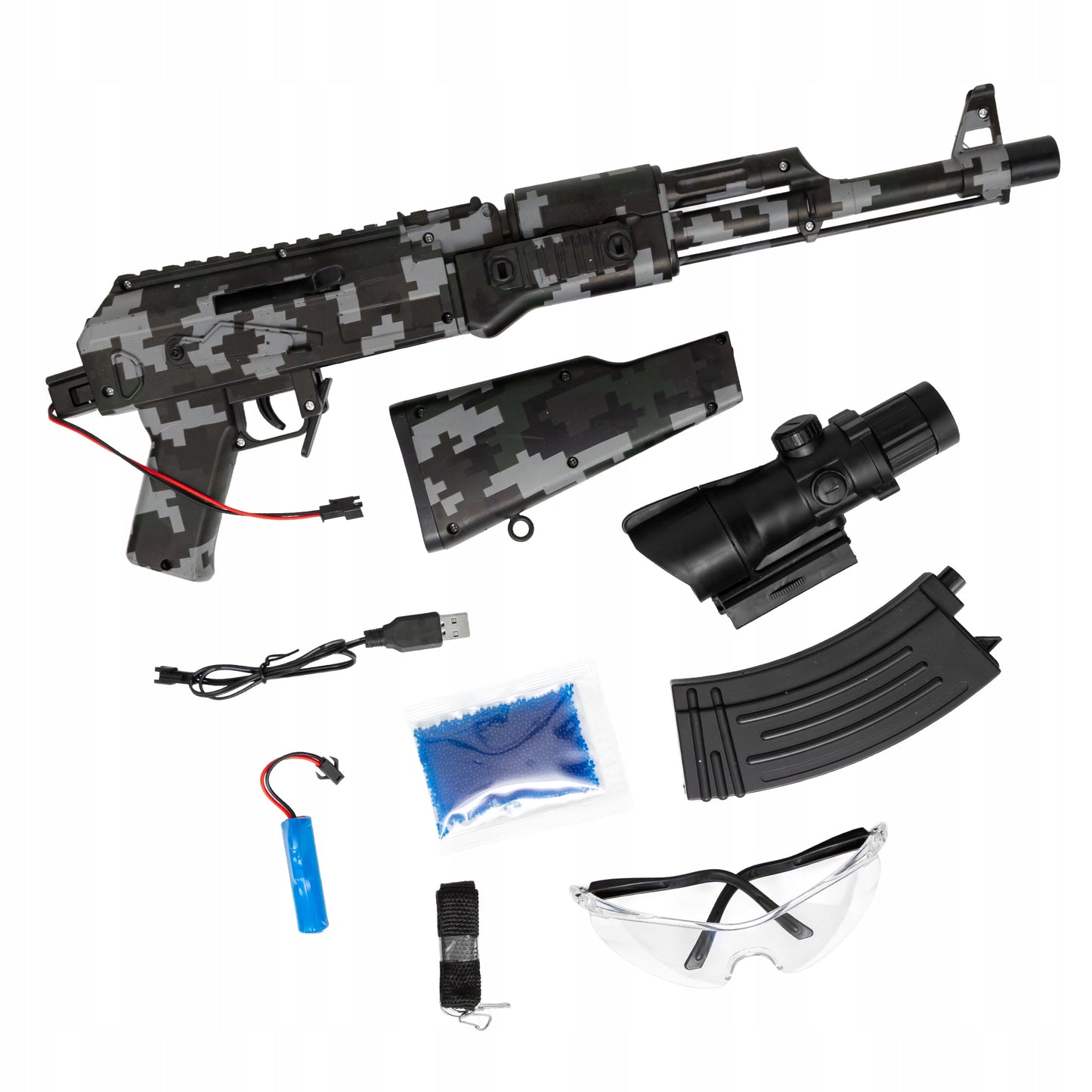 Automatinis šautuvas su gelinėmis kulkomis, dviem šaudymo režimais - vaizdas 6