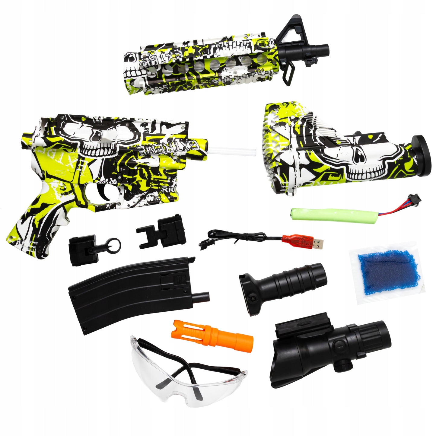 Automatinis pistoletas su gelinėmis kulkomis, dviem šaudymo režimais ir akumuliatoriumi - vaizdas 6