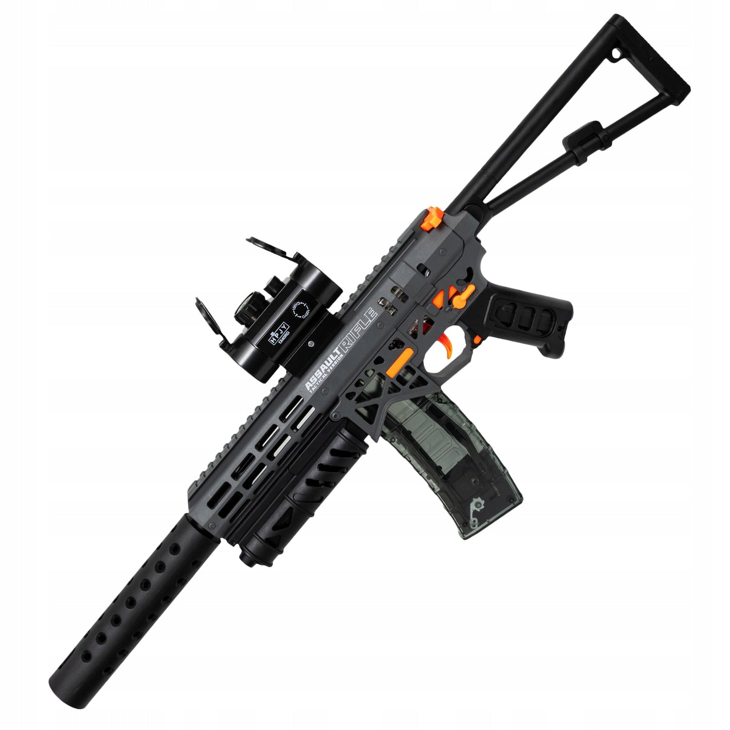 Automatinis pistoletas su gelinėmis kulkomis - didelis žaidimo rinkinys, 70 cm ilgio - vaizdas 5