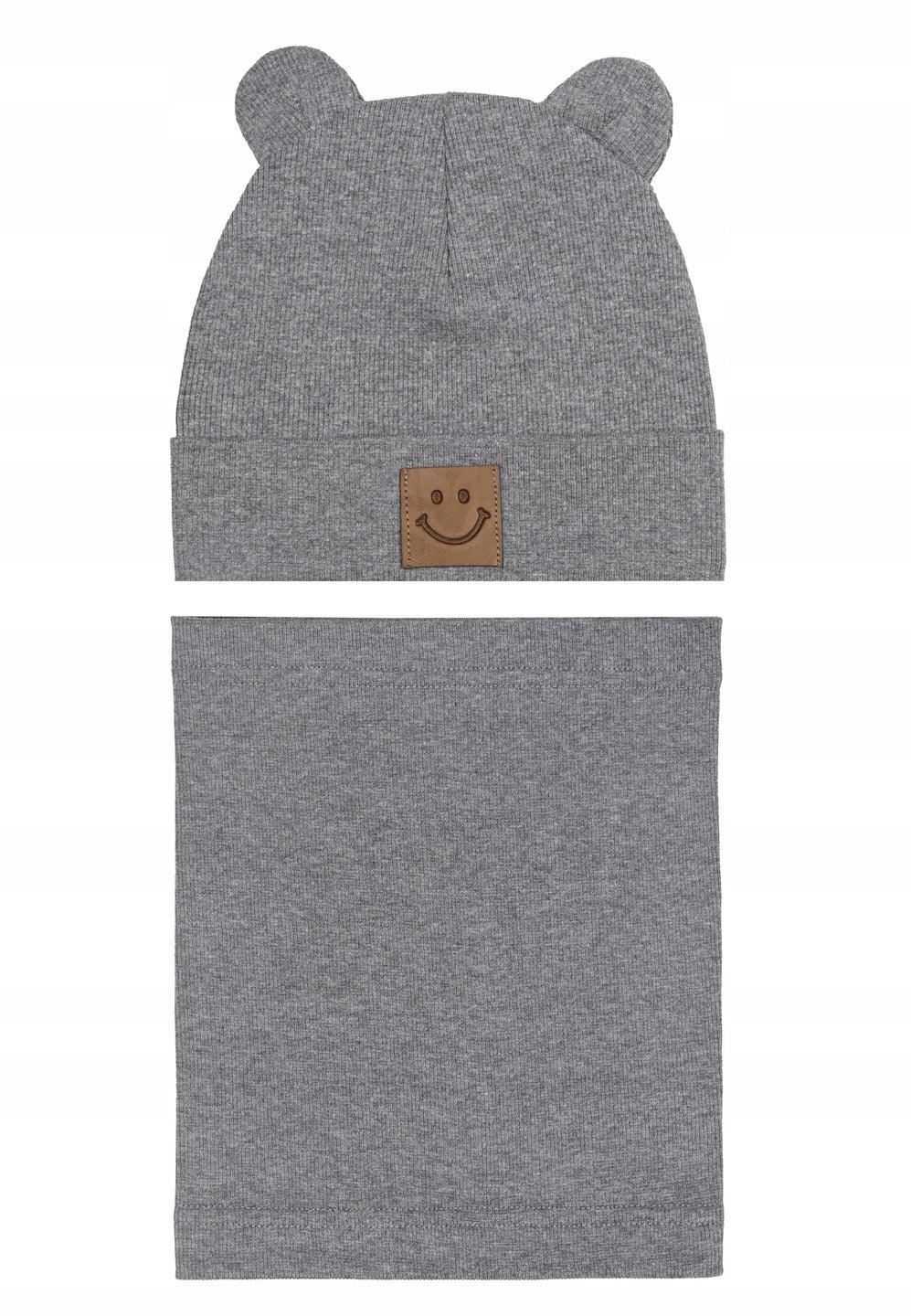 Rudens kepurės ir šaliko komplektas, 95% medvilnė, pilkas, kodas EV61 – vaizdas 7