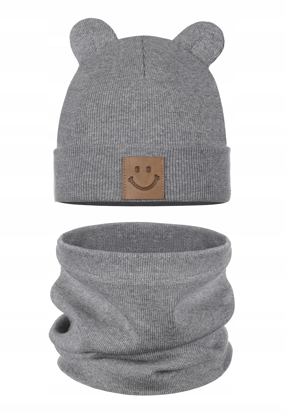Rudens kepurės ir šaliko komplektas, 95% medvilnė, pilkas, Majka prekės ženklas – vaizdas 6