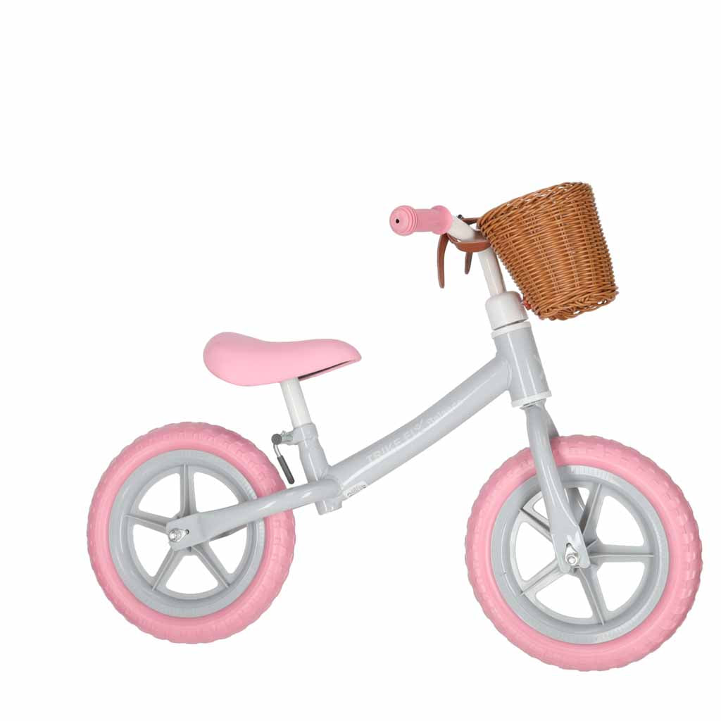 Balansinis dviratukis Trike Fix Balance su krepšeliu, rožinis, nuo 2 m.
