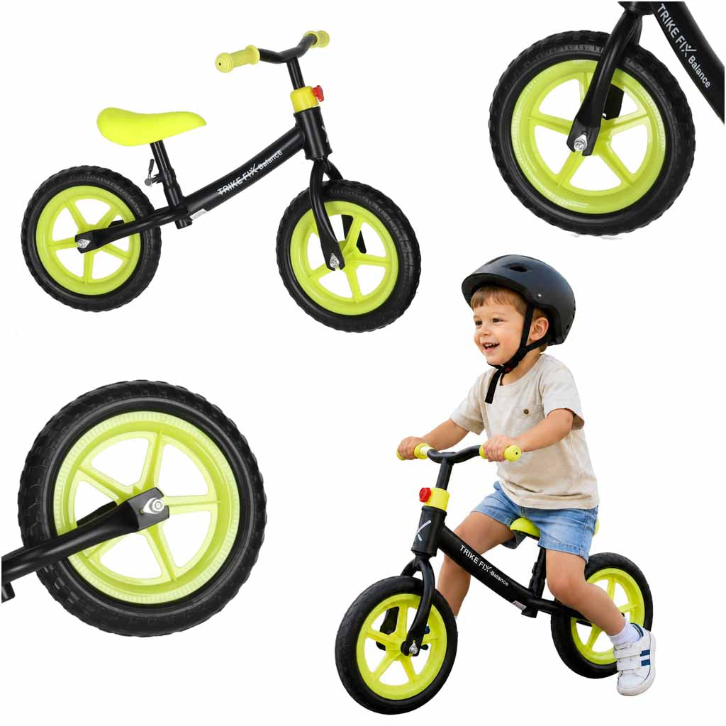 Balansinis dviratukis Trike Fix Balance, juodas su geltona, nuo 2 m.