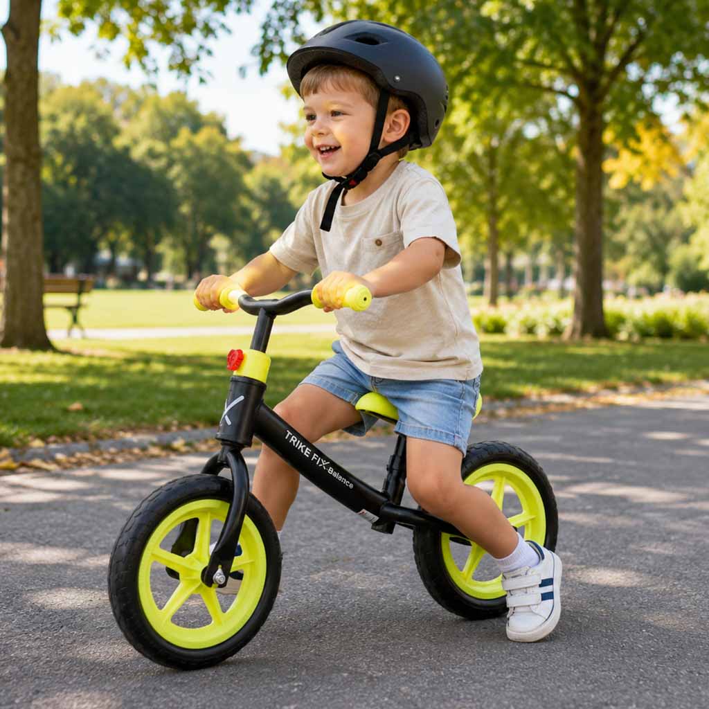 Balansinis dviratukis Trike Fix Balance, juodas su geltona, nuo 2 m.