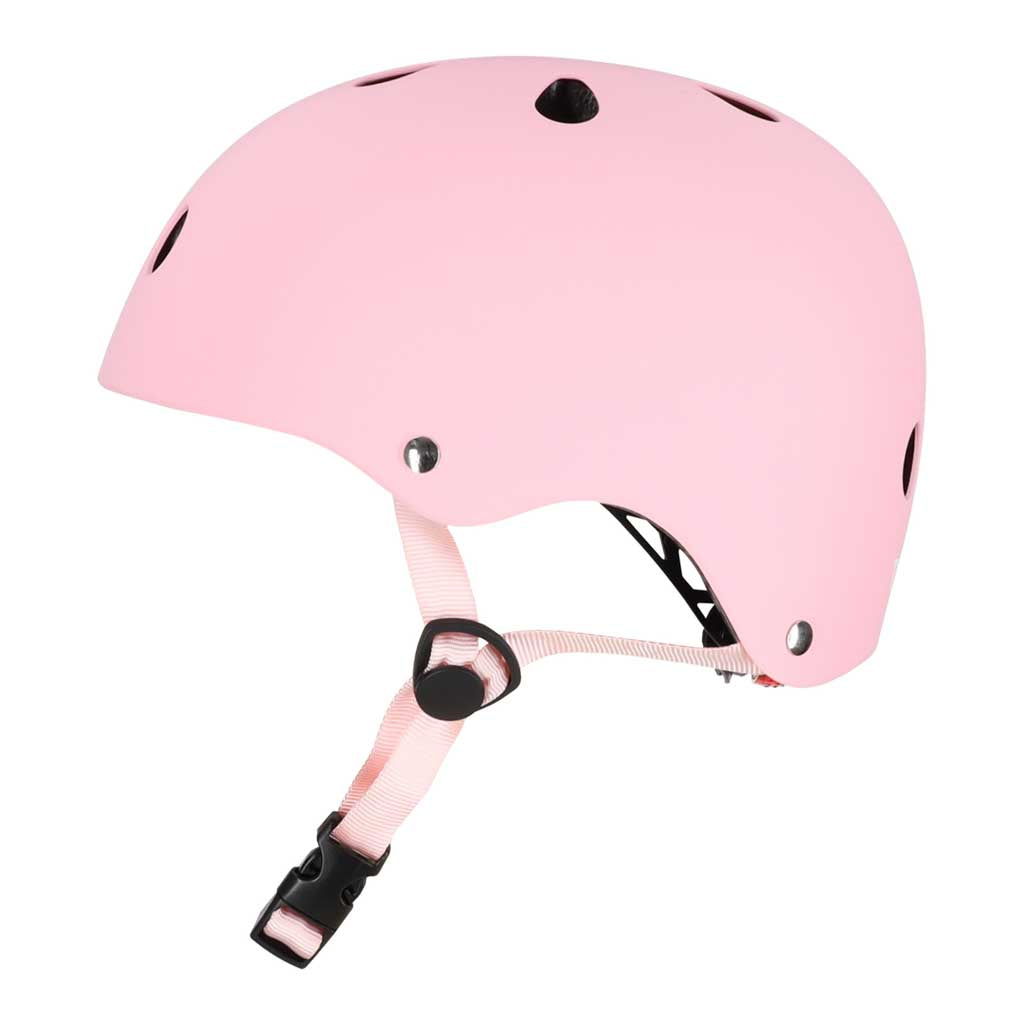 Rožinis reguliuojamas vaikiškas šalmas Trike Fix su LED lempute, S 48-54 cm