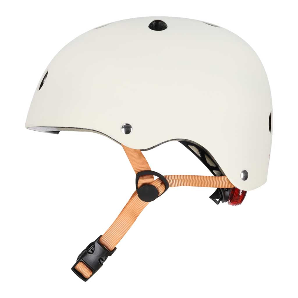 Reguliuojamas vaikiškas šalmas Trike Fix su LED, S 48-54 cm, smėlio spalvos