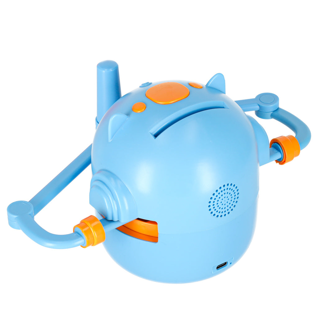 Edukacinis piešimo robotas su kortelėmis ir flomasteriais – mėlynas