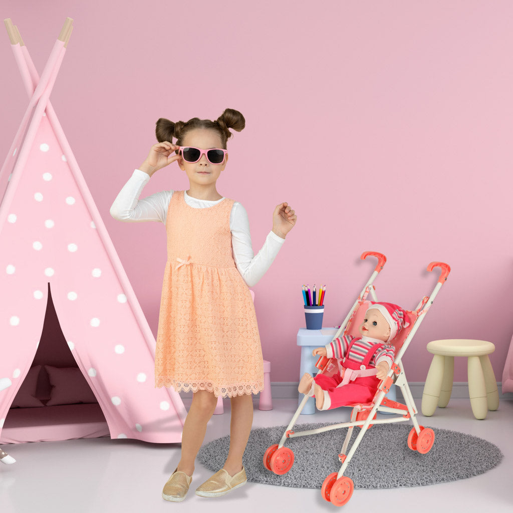 Baby Annabell sulankstomas lėlės vežimėlis rožinis