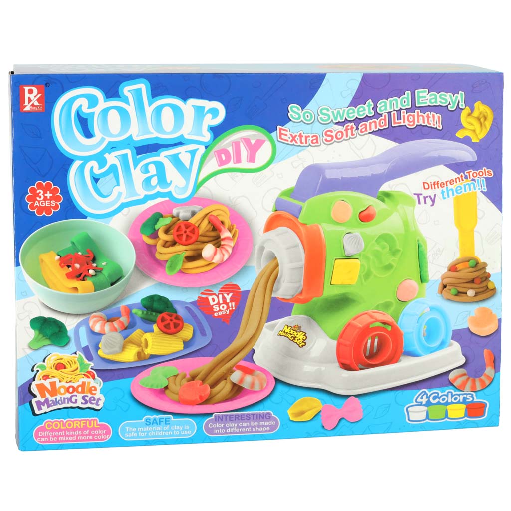 Plastilino makaronų gaminimo rinkinys su aksesuarais