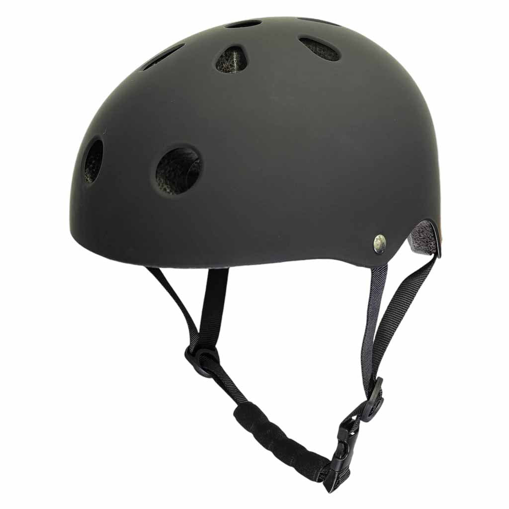 Juodas vaikiškas dviratininko šalmas Trike Fix su LED žibintu, M 55-58 cm