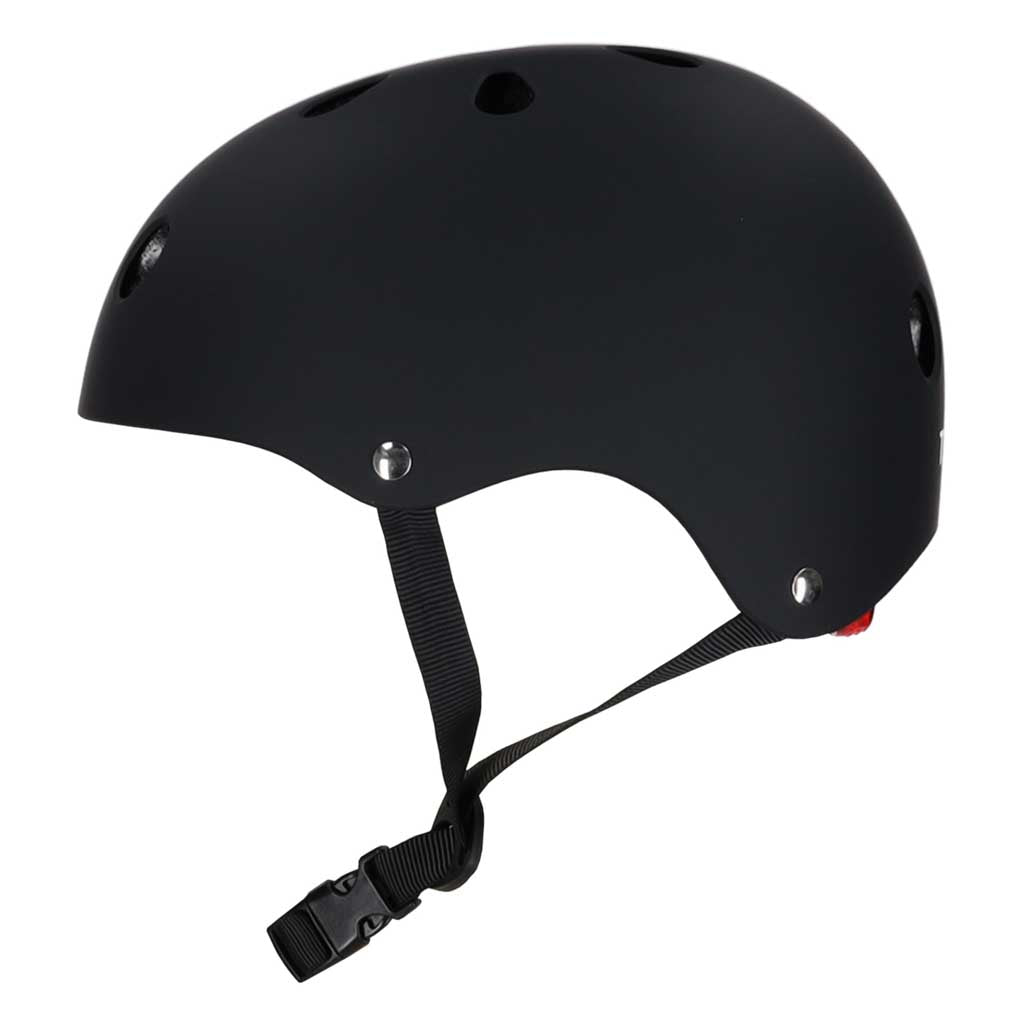 Juodas vaikiškas dviratininko šalmas Trike Fix su LED žibintu, M 55-58 cm