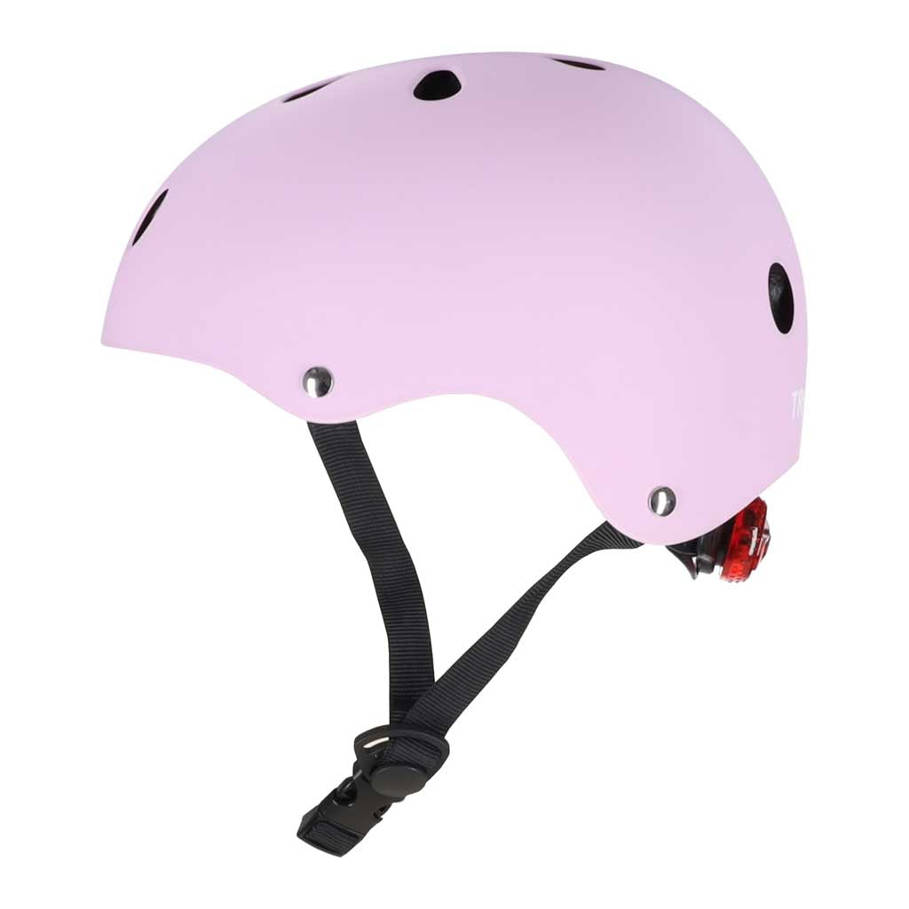 Vaikiškas dviratininko šalmas Trike Fix su LED žibintu, M 55-58 cm, violetinis