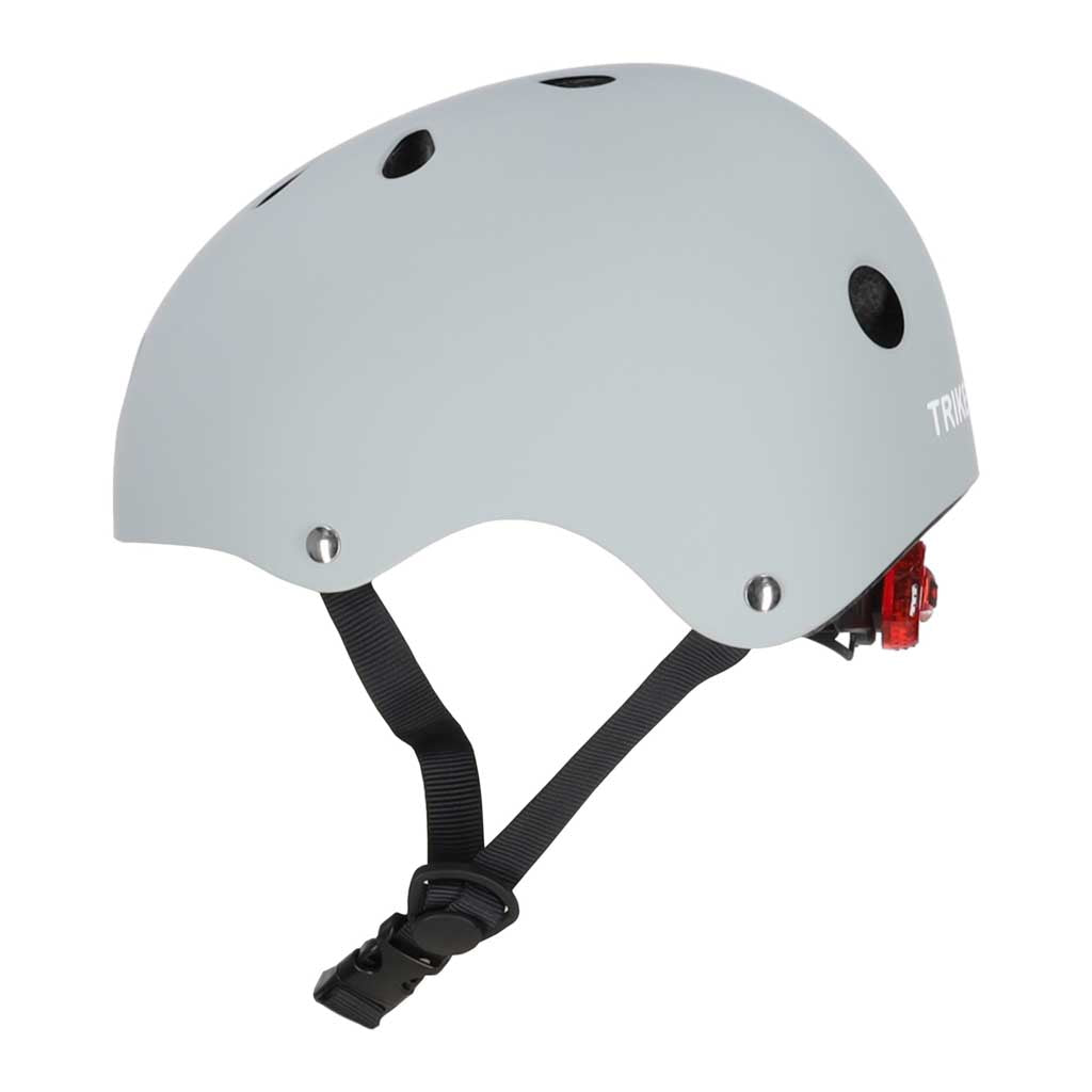 Vaikiškas dviratininko šalmas Trike Fix su LED, M 55-58 cm, tamsiai pilkas