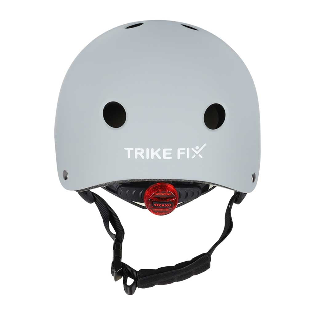 Vaikiškas dviratininko šalmas Trike Fix su LED, M 55-58 cm, tamsiai pilkas