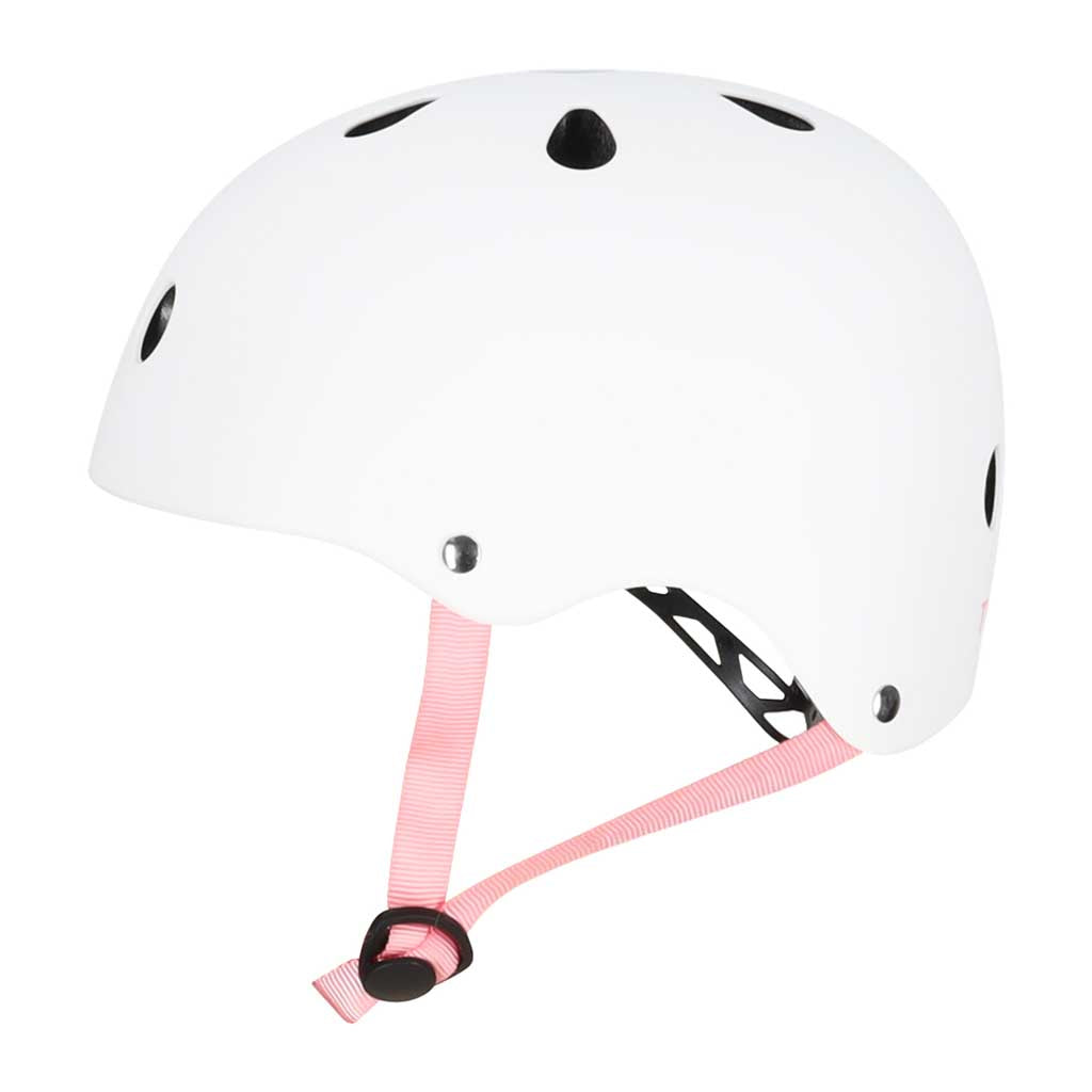 Vaikiškas dviratininko šalmas Trike Fix su LED žibintu, S 48-54 cm, baltas