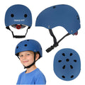 Tamsiai mėlynas vaikiškas dviratininko šalmas Trike Fix su LED, S 48-54 cm