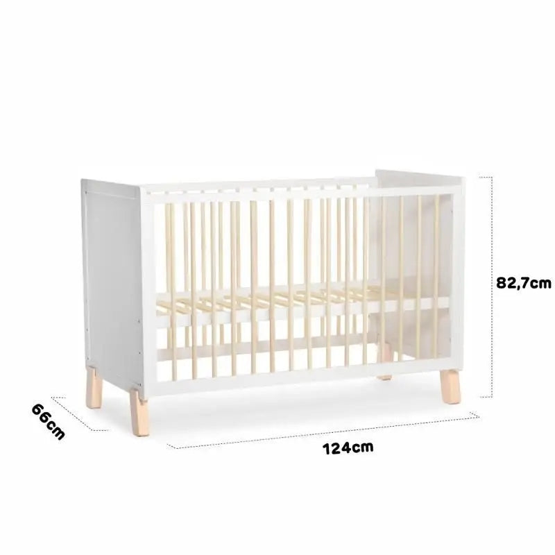 Medinė Lovytė NICO x 124 cm - Balta – vaizdas 4