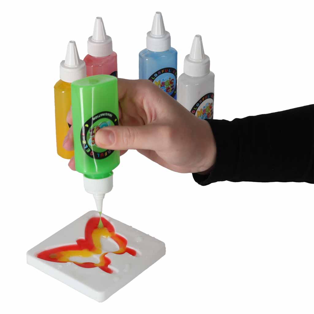 Magiškas kristalinis klijų rinkinys 3D figūroms kurti – 26 elementai