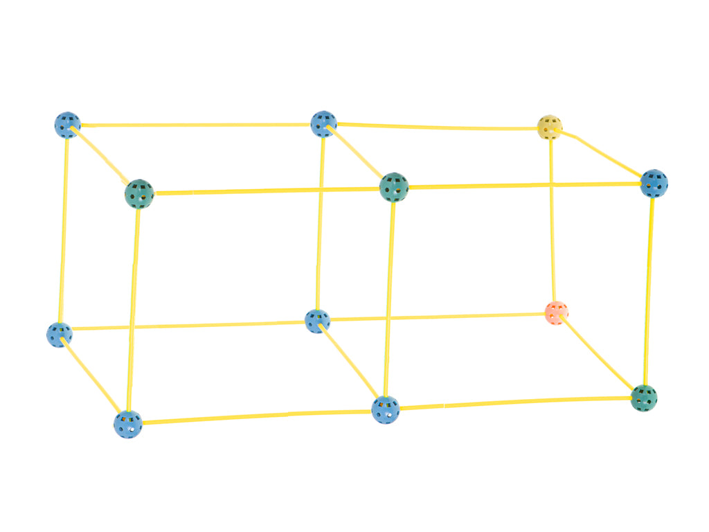 Kūrybinis konstruktorius su vamzdeliais: palapinė, namelis, 75 elementai