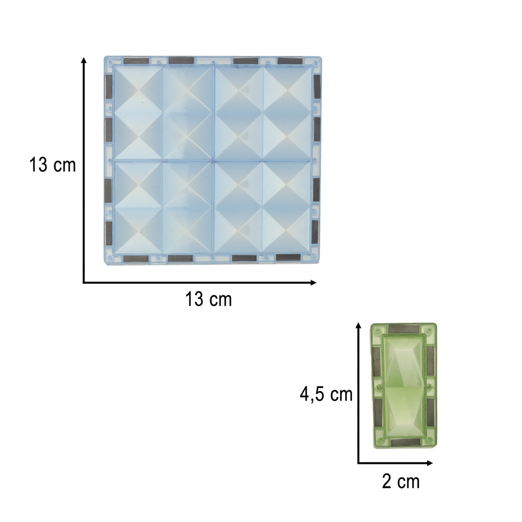Magnetiniai 3D blokeliai su šviesa Gyvūnų parkas 124 el.