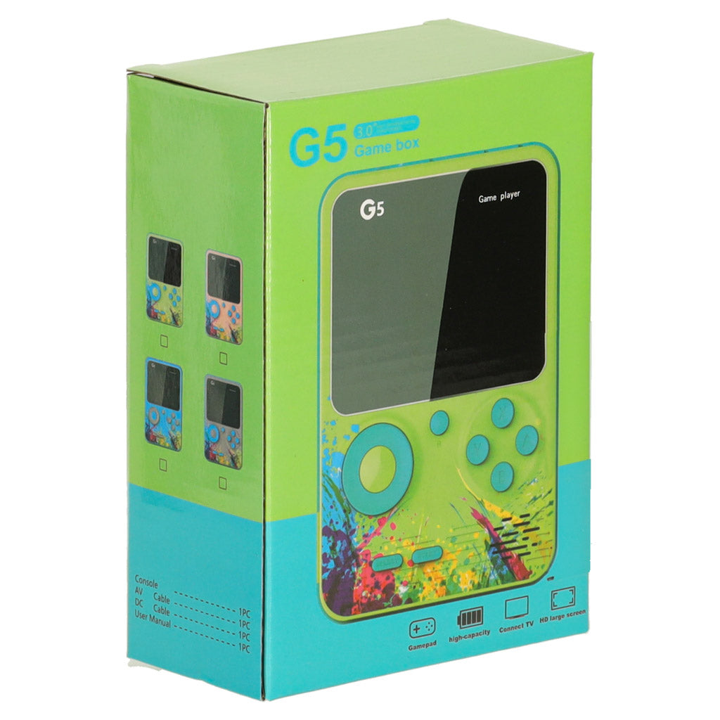 Nešiojama mini elektroninė retro žaidimų konsolė, pilka, konsolė ir laidas – vaizdas 8