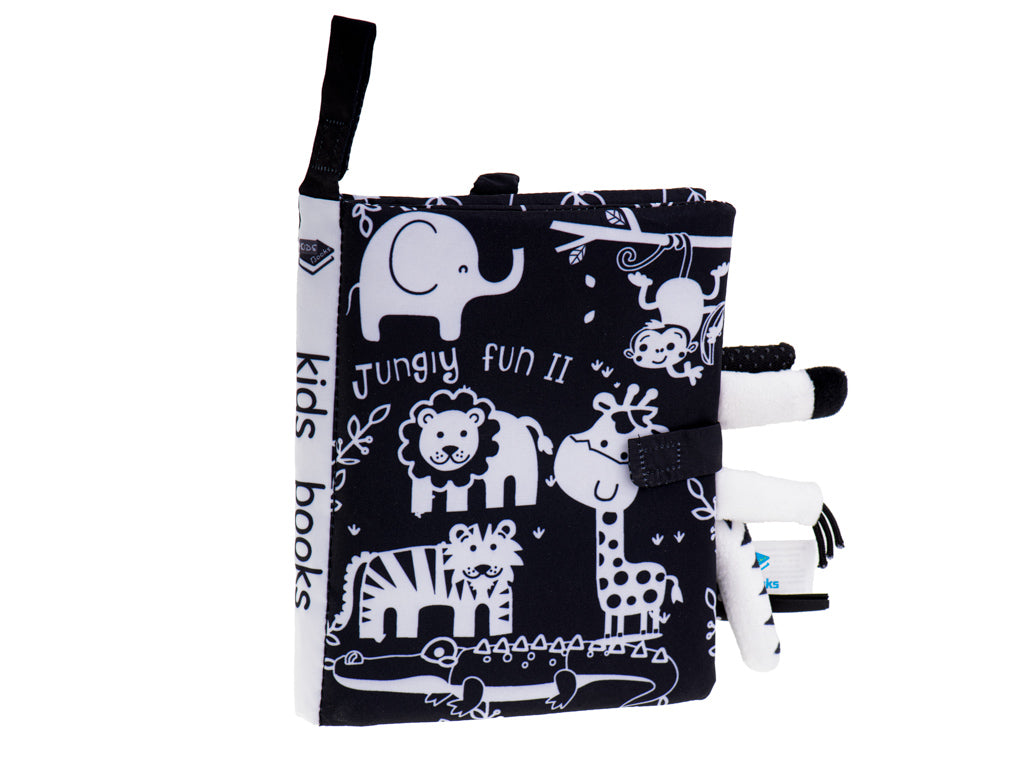 Minkšta sensorinė knygelė „Safari gyvūnų uodegos“