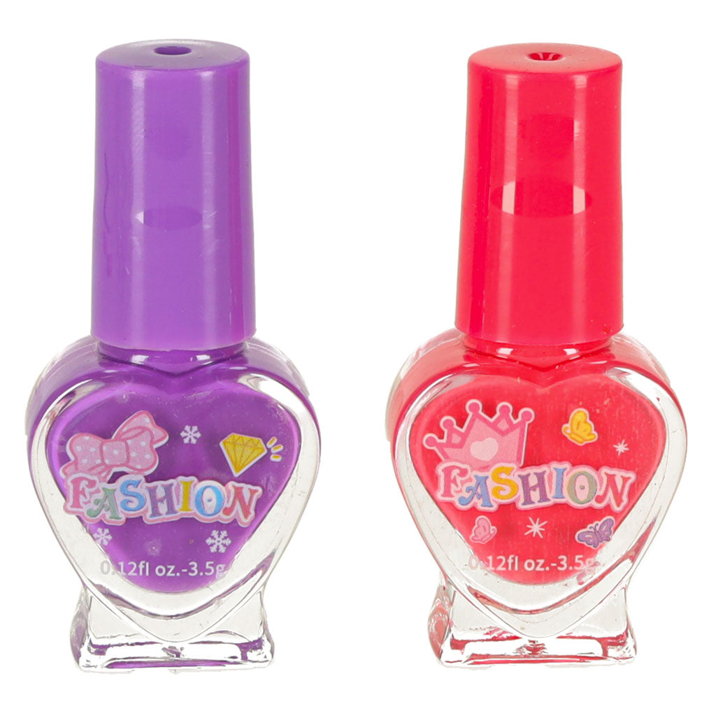 Vienaragio kosmetikos rinkinys mergaitėms: makiažas, nagų lakai, šešėliai lagaminėlyje su stalčiukais