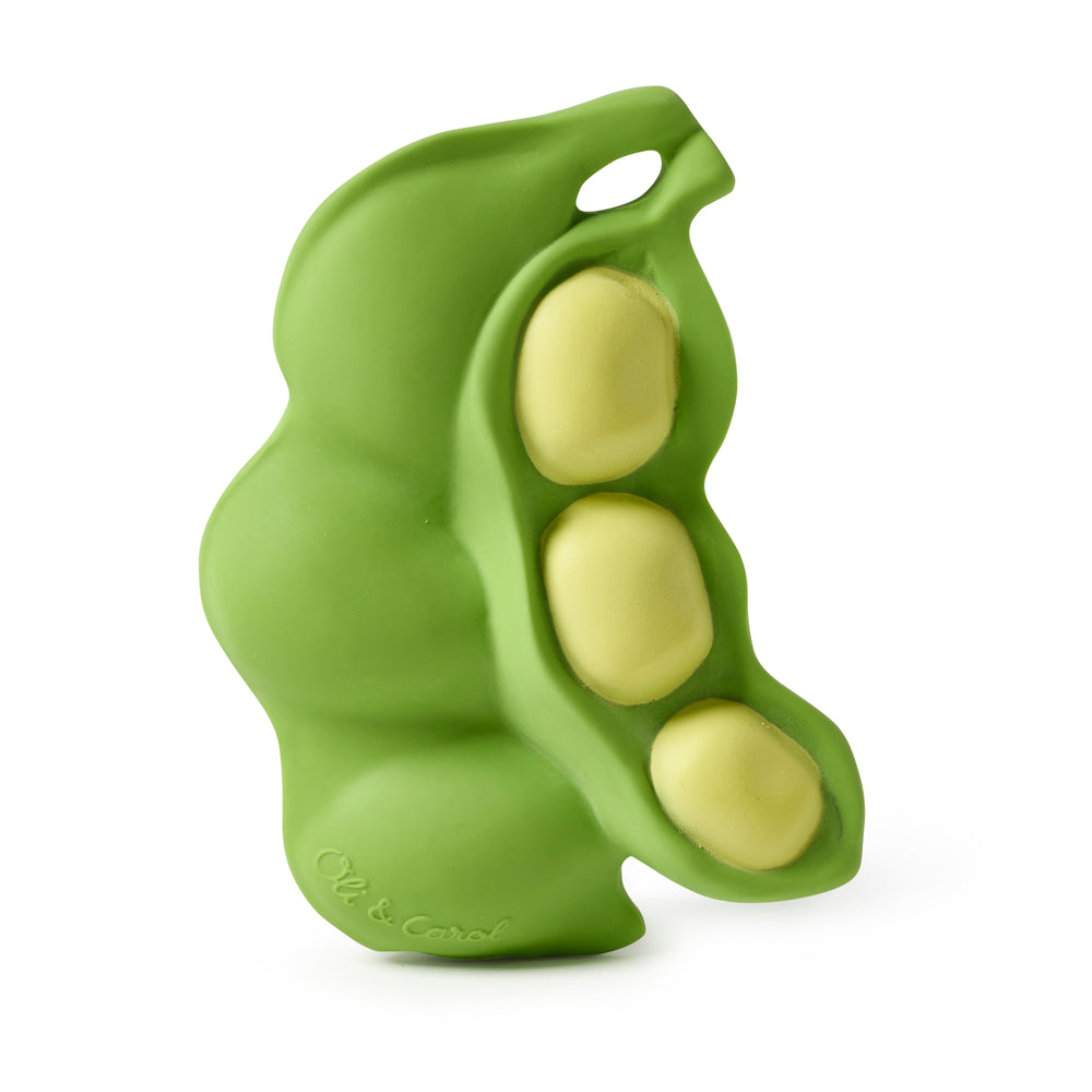 Oli&Carol natūralus dovanų rinkinys naujagimiui: 3 kramtukai – Ridikas, Bananas, Žirniai – vaizdas 5